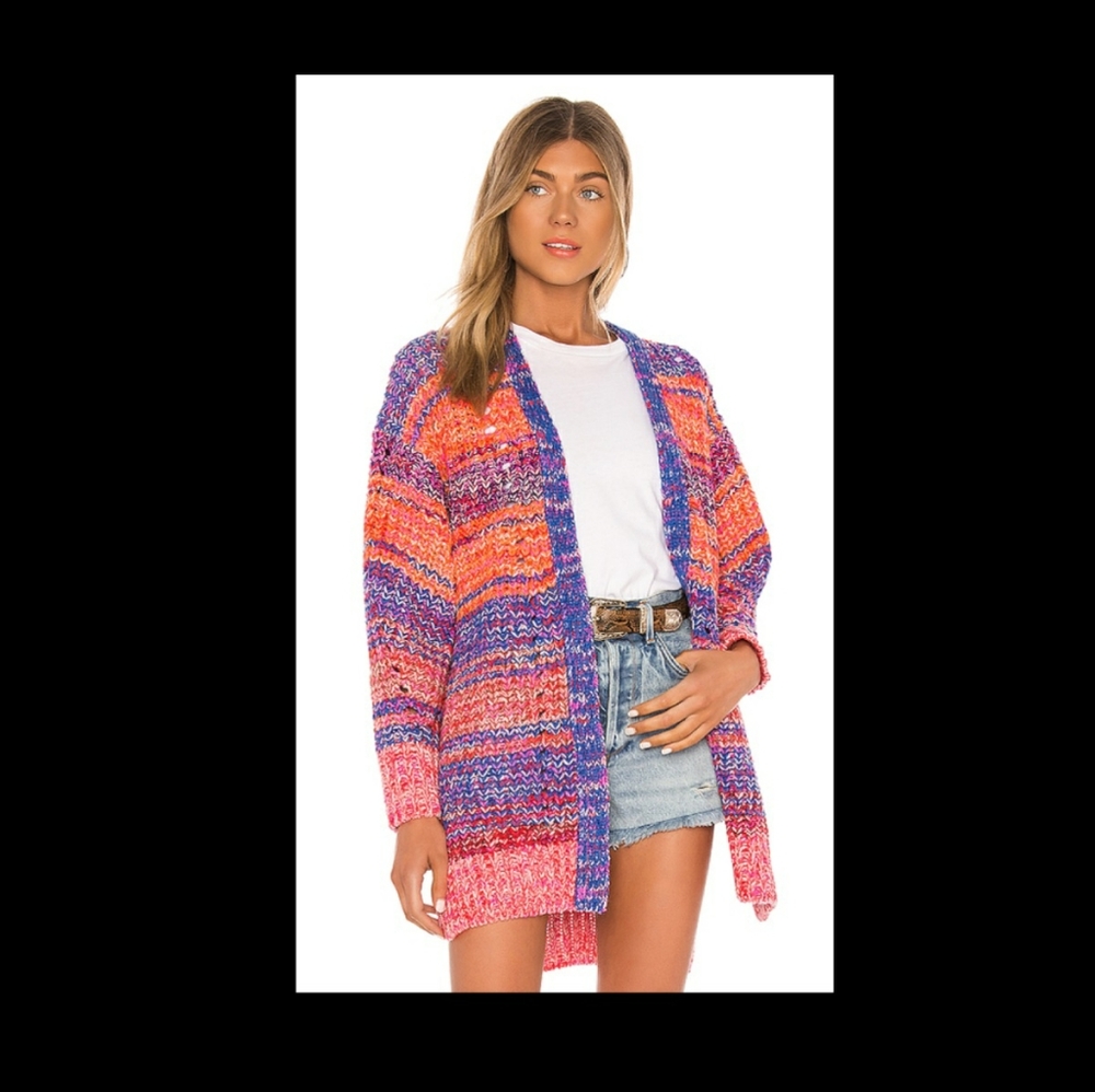 Free People berry blast combo sweater